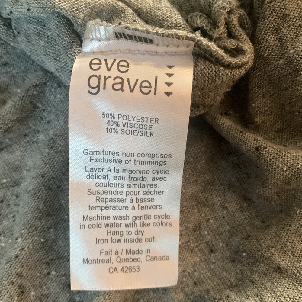Eve Gravel ÉPICÉA Top Grey Size Large - Picture 6 of 10